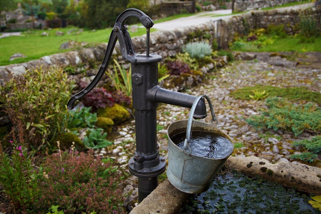 Well water treatment in process